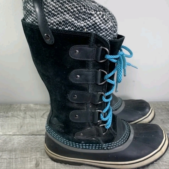 Sorel  Joan of Arctic Womens Knit Snow Waterproof Leather Boots size 8 - Picture 5 of 16